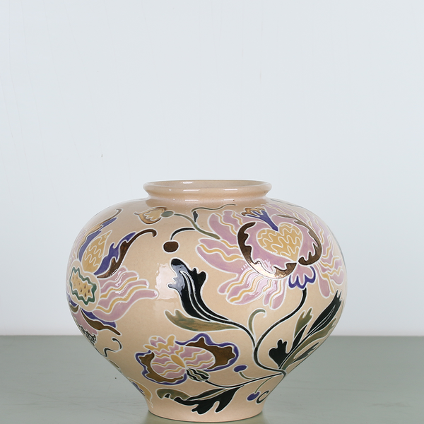 Vase HORSHCHYK SMALL, purple with gold