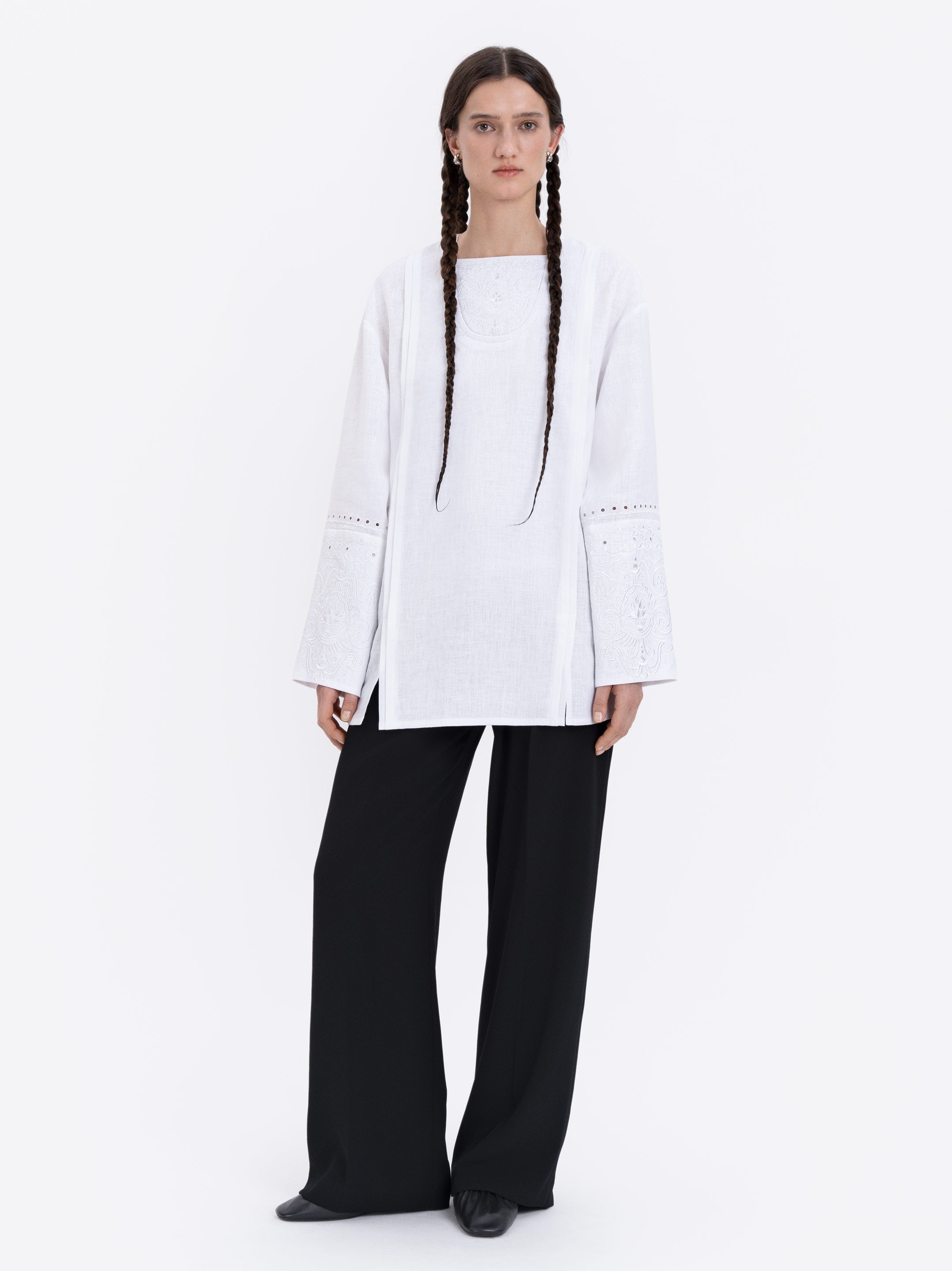 Linen embroidered shirt "Fountain of Tears"