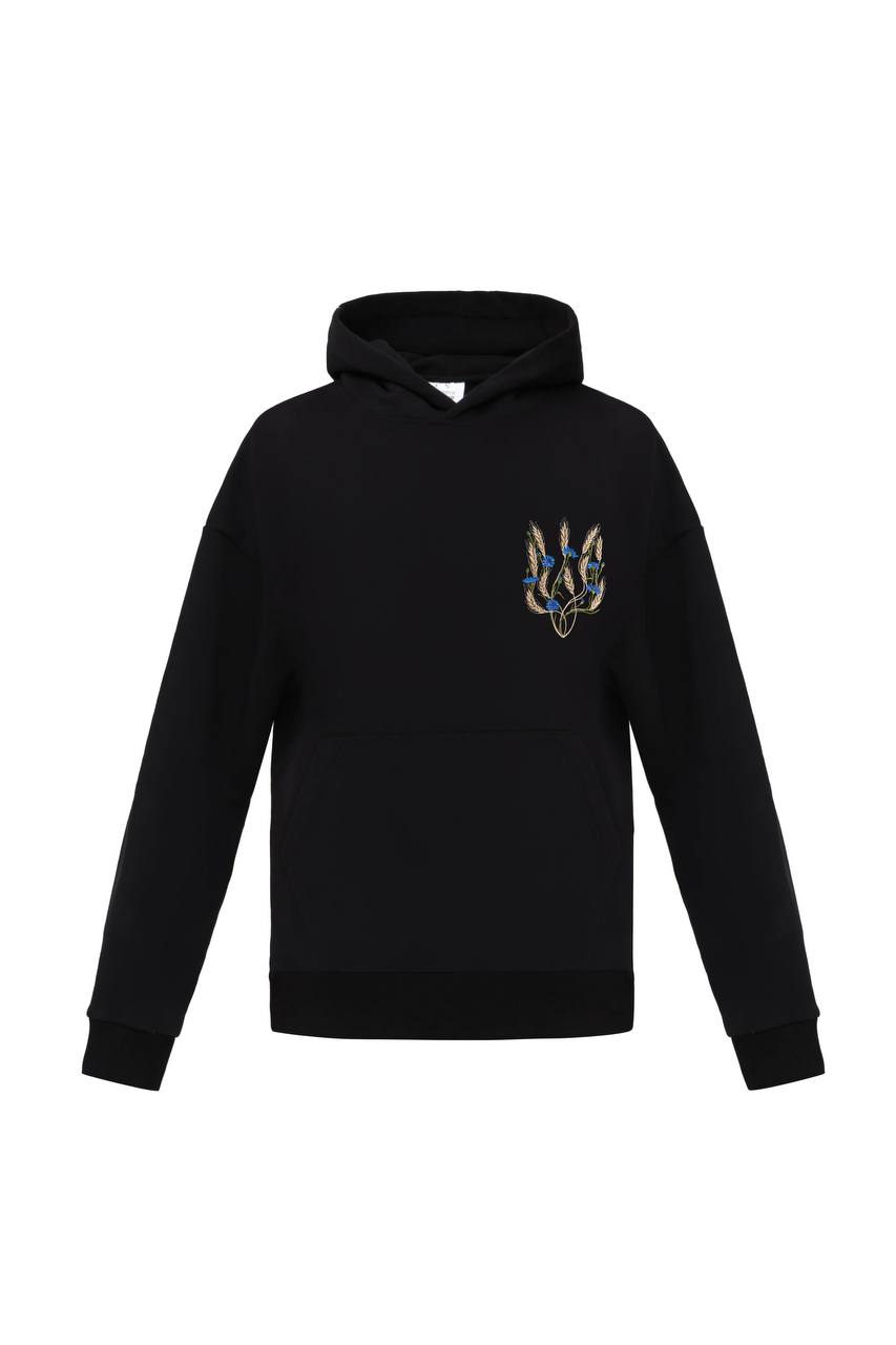 Hoodie "Golden Trident" print left