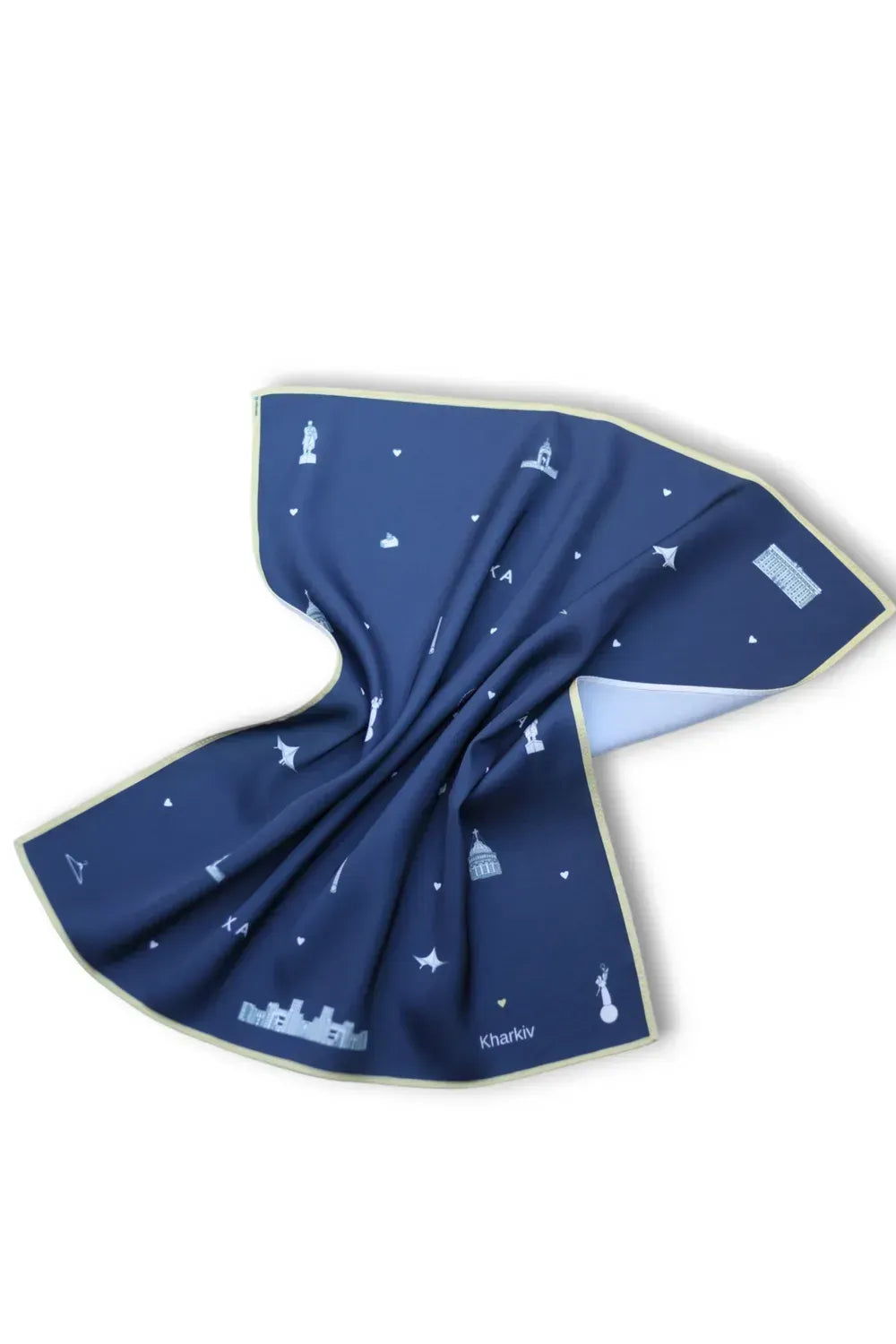 "My Kharkiv" Pocket Square (Dark blue)