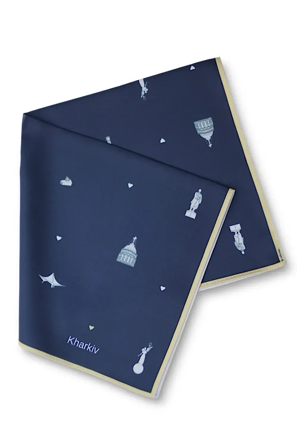 "My Kharkiv" Pocket Square (Dark blue)