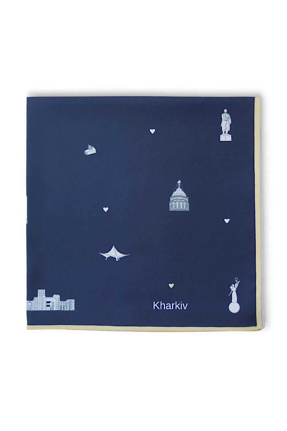 "My Kharkiv" Pocket Square (Dark blue)