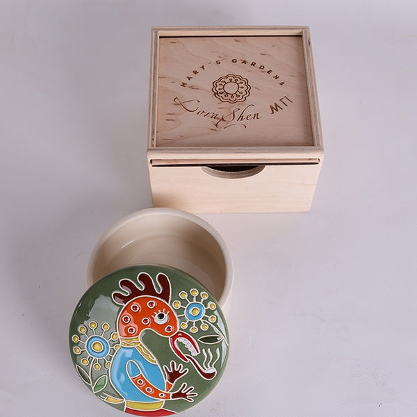 Ceramic casket "Zodiac ZviroKroot" Rooster