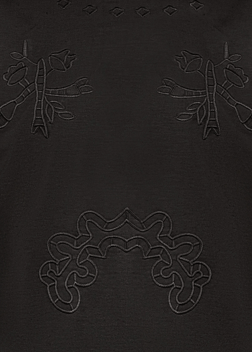 "MALVA" black еmbroidered t-shirt