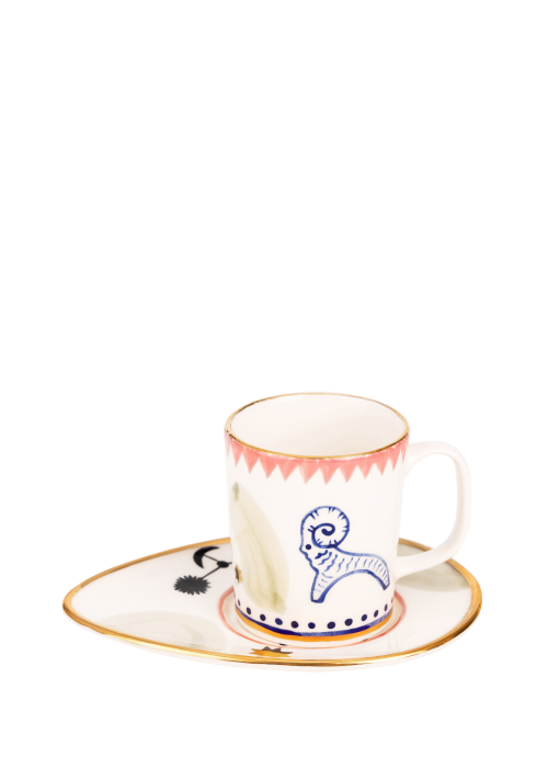 Coffee Mugs and Saucers Set "Vesna"