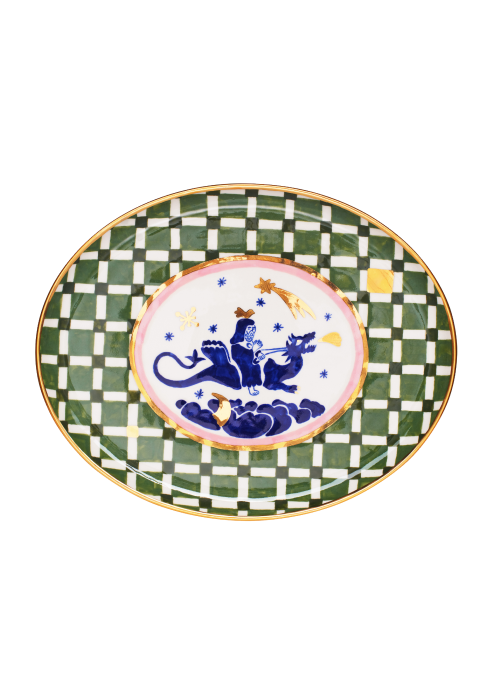 Oval Plate "Dragon"