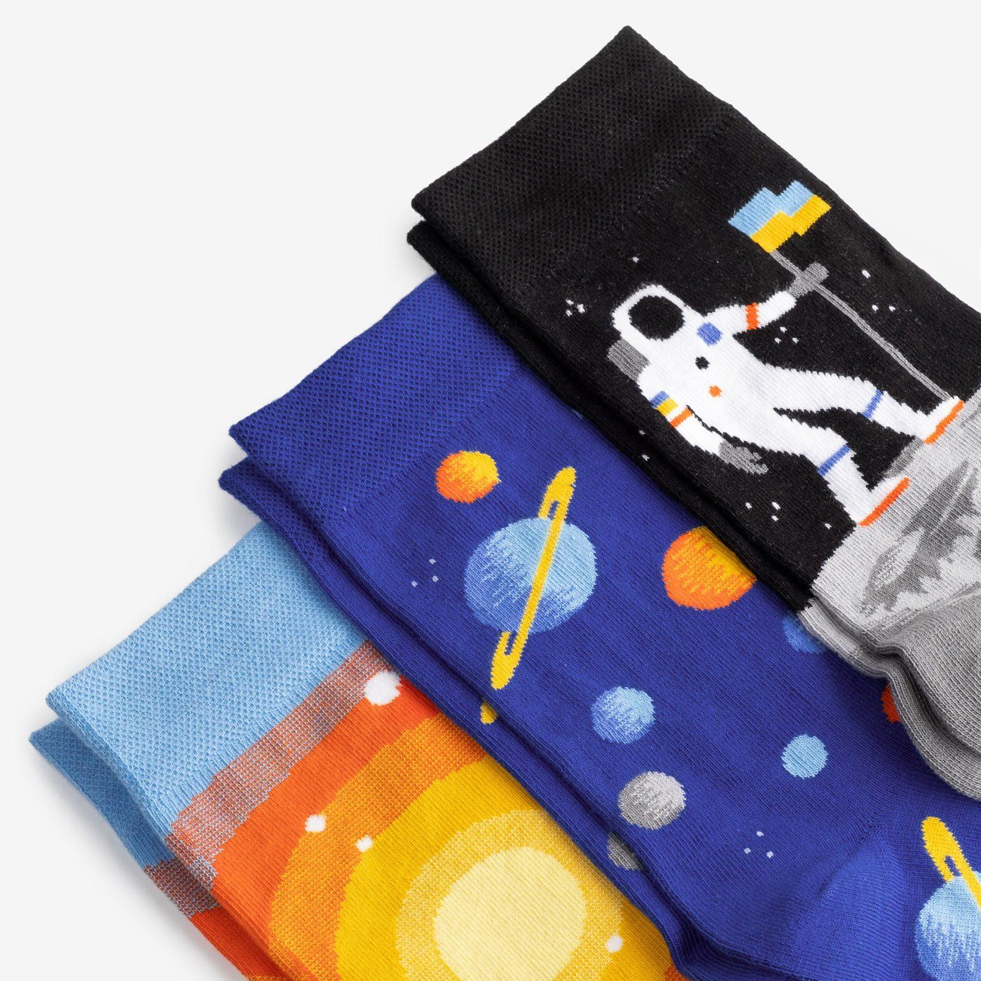 Socks "Space Oddity" set of 3