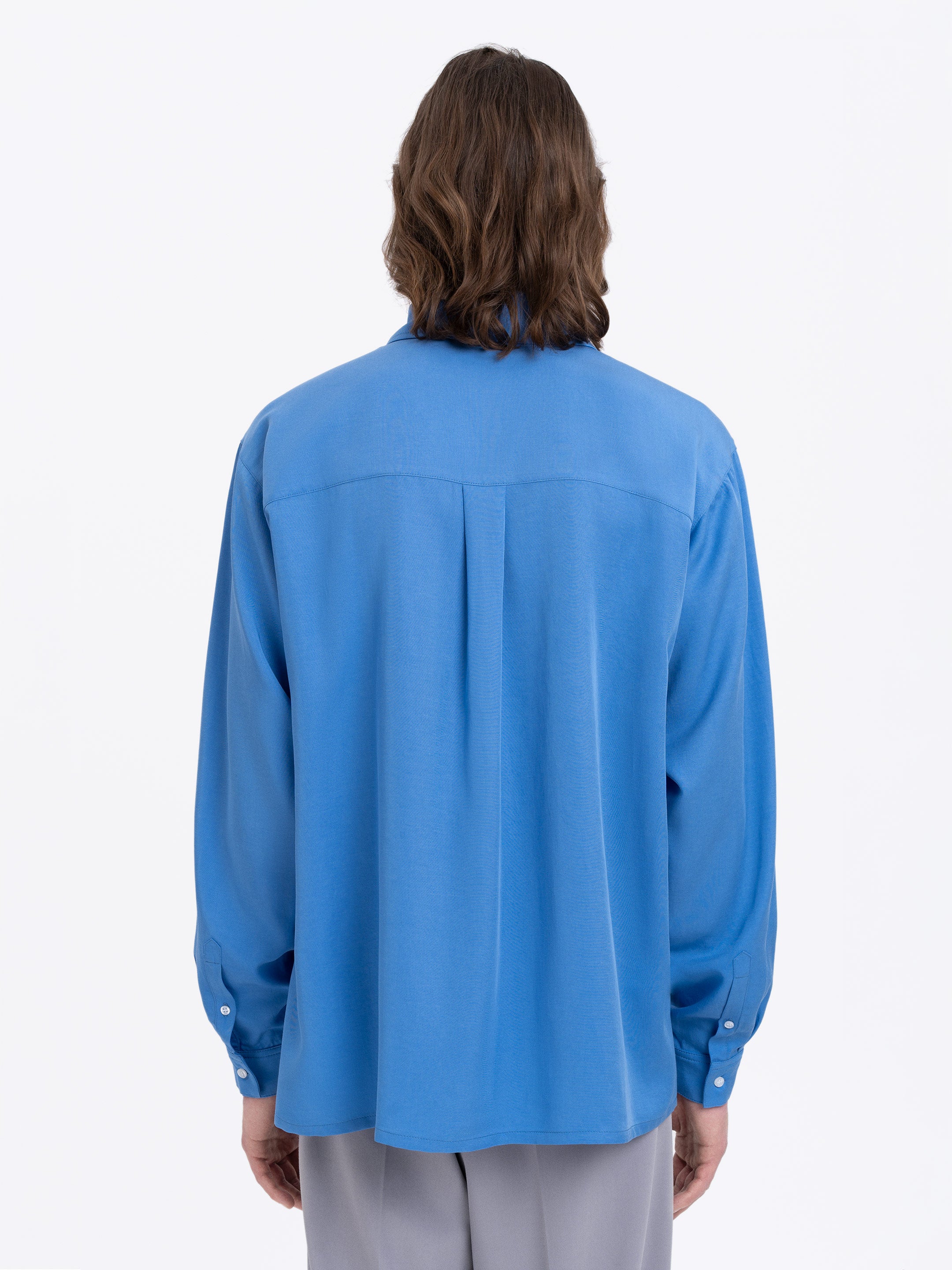 Light Embroidered Shirt "Khvylia Blue"