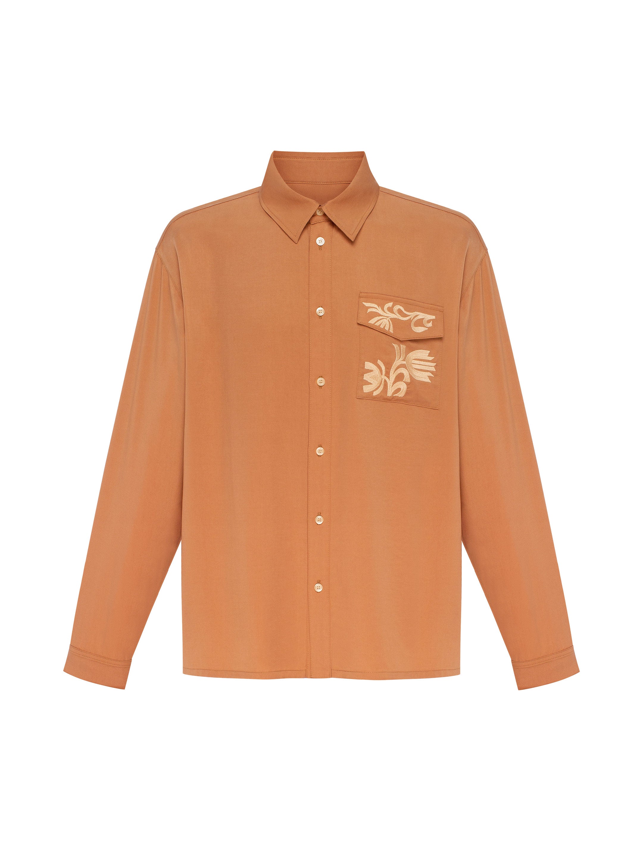 Light Embroidered Shirt "Khvylia sandy"