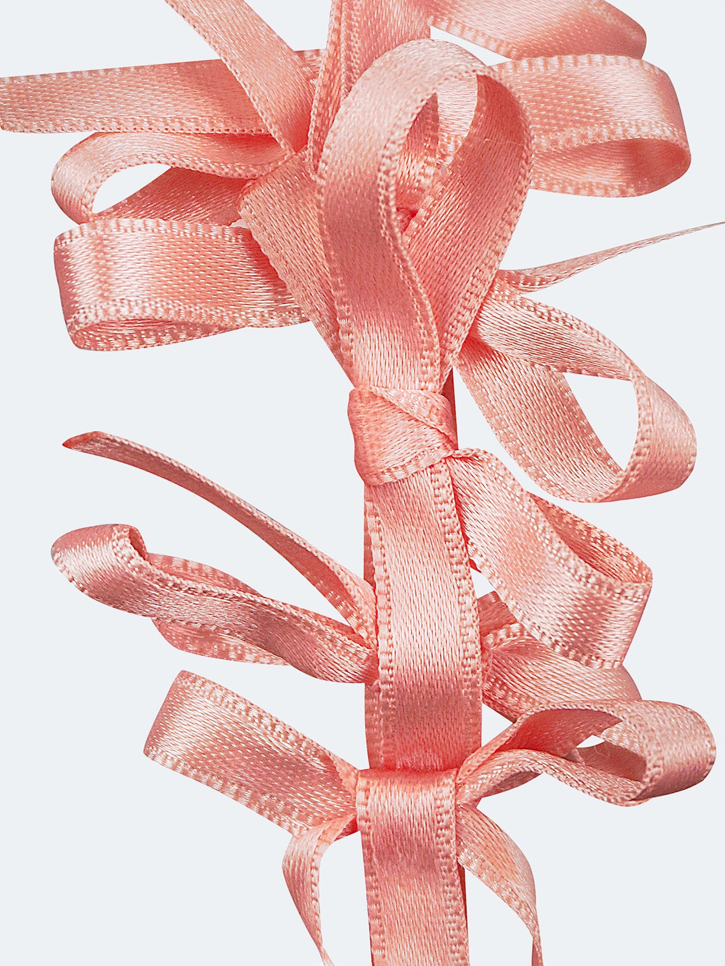 Light summer wreath made of peach-colored satin thread "Lebidka"